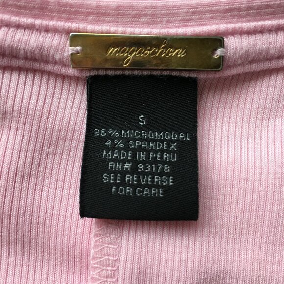 MAGASCHONI Pink Ribbed Long Sleeve Open Front Longer Body Cardigan - Picture 2 of 12